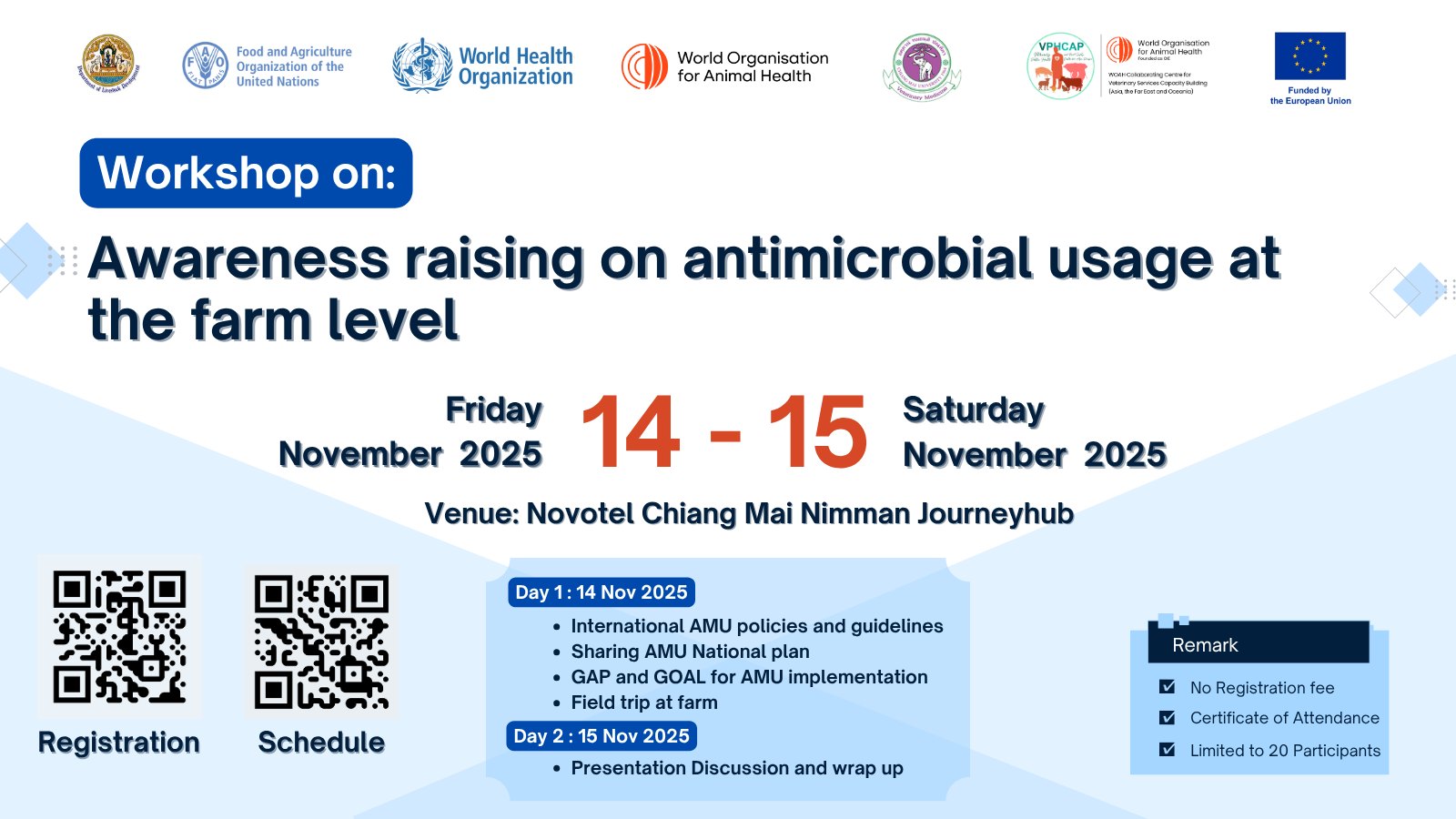Workshop on: Awareness raising on antimicrobial usage at the farm level