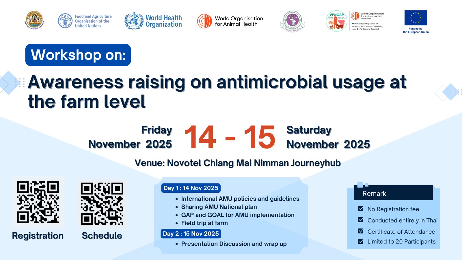 Workshop on: Awareness raising on antimicrobial usage at the farm level